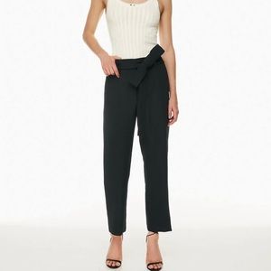 Aritzia Wilfred Tie-Front pant black size 10